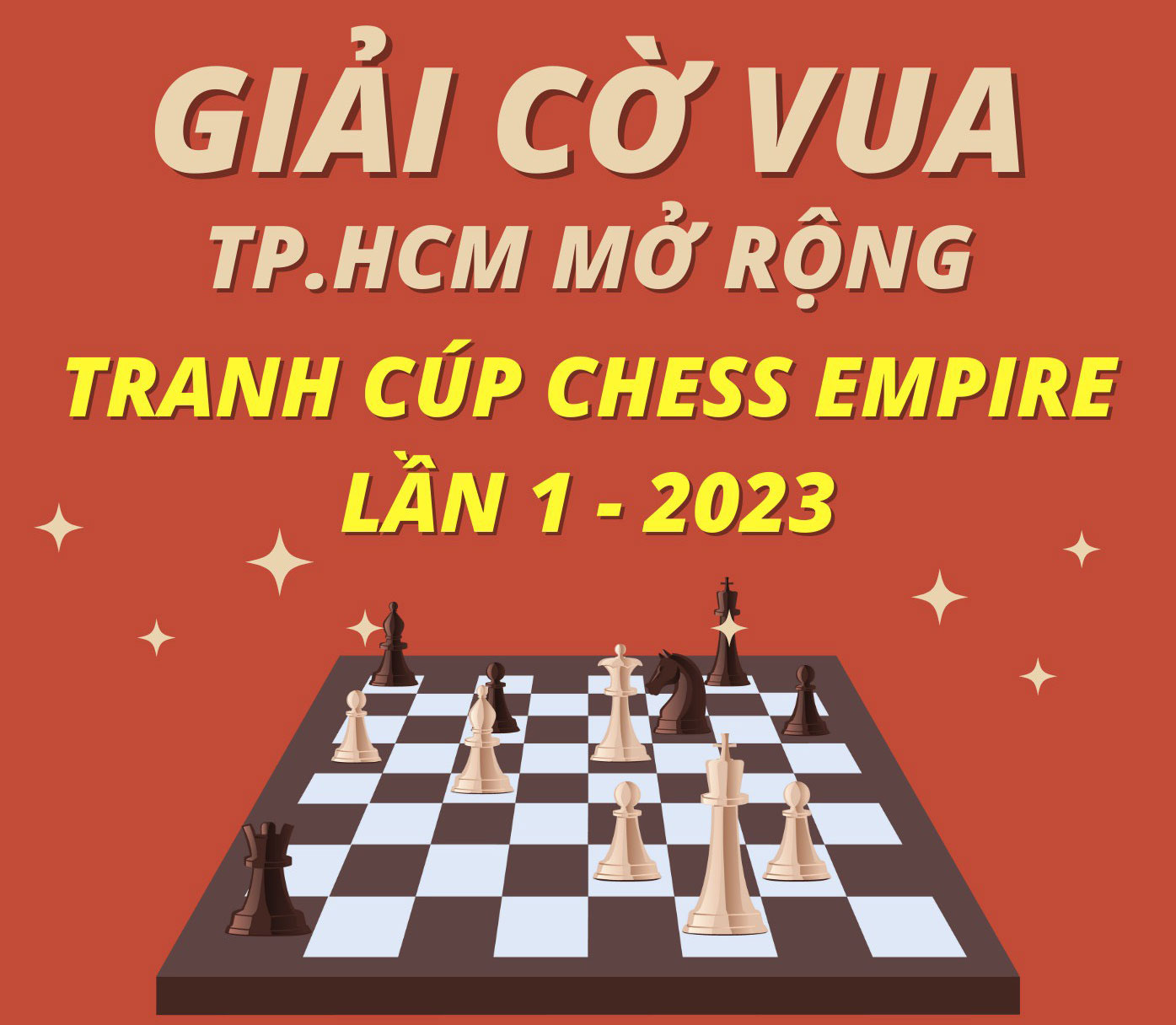 Giải cờ Vua nhanh, chớp Thành phố Hồ Chí Minh mở rộng lần I - 2023 - tranh cúp CHESS EMPIRE